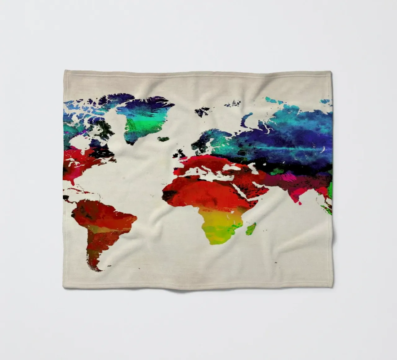 World Map fleecedeken van Naxart