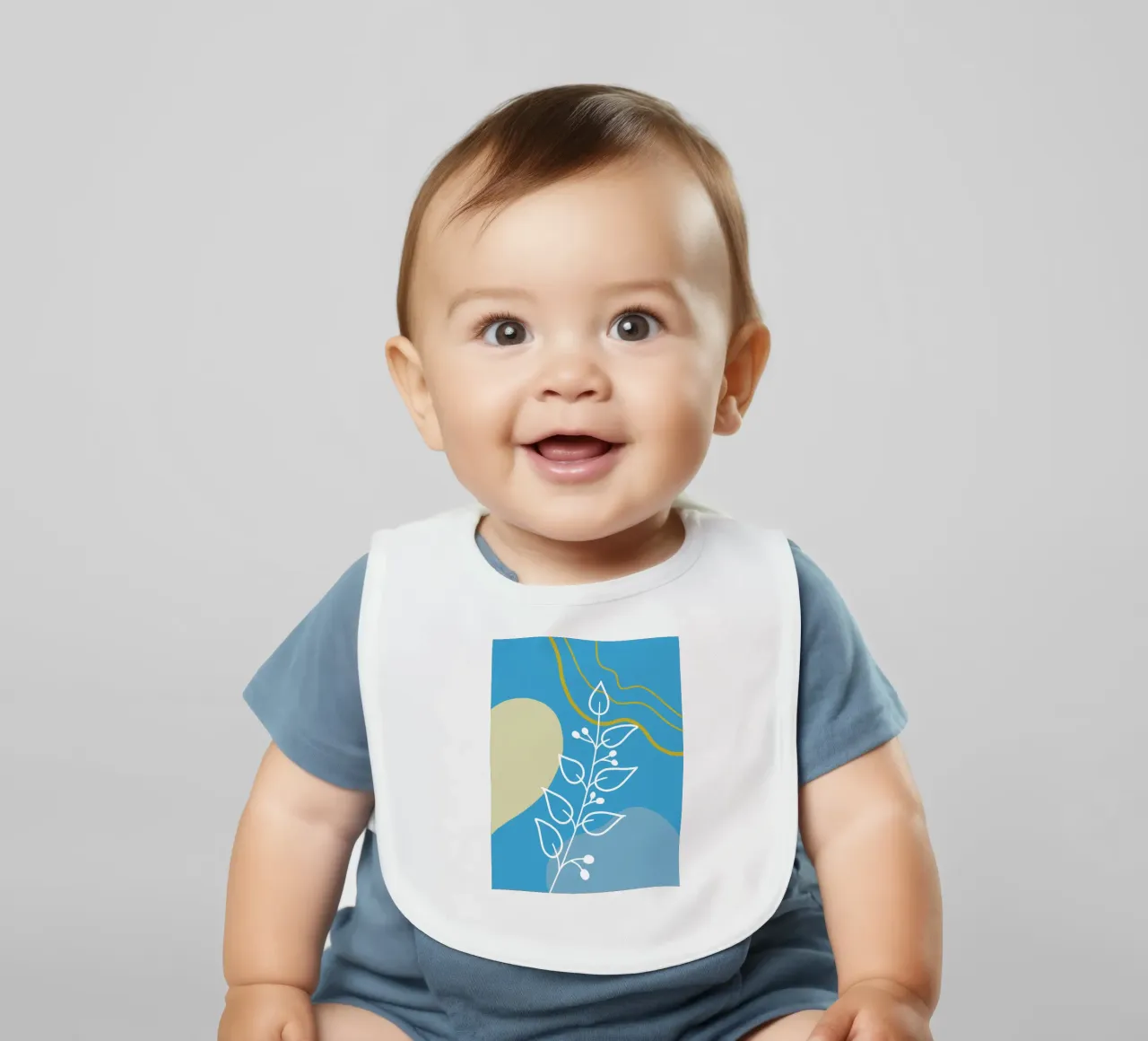 Minimalist botanical design bavaglino da LisaArtes