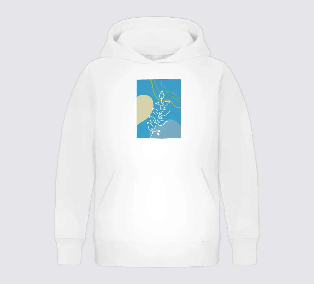 Minimalist botanical design felpa bambino con cappuccio da LisaArtes