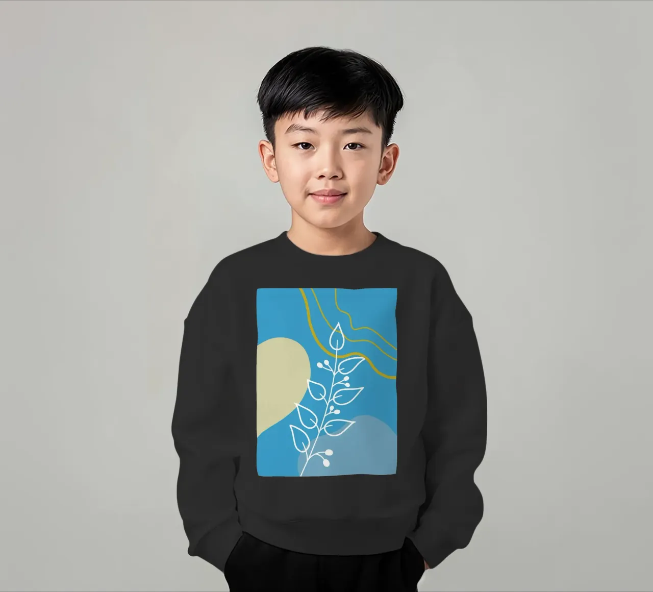 Minimalist botanical design felpa bambino da LisaArtes