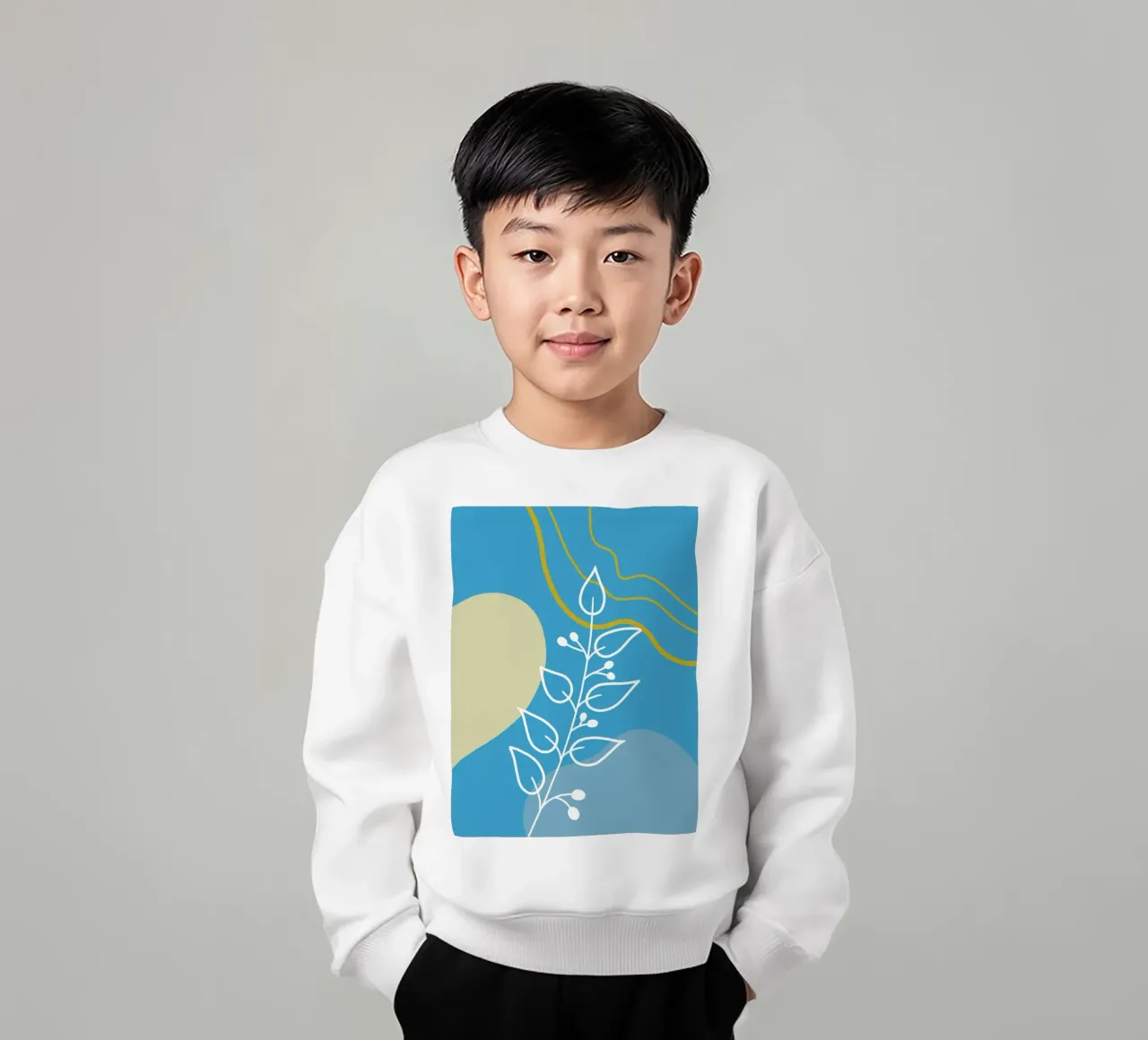 Minimalist botanical design felpa bambino da LisaArtes