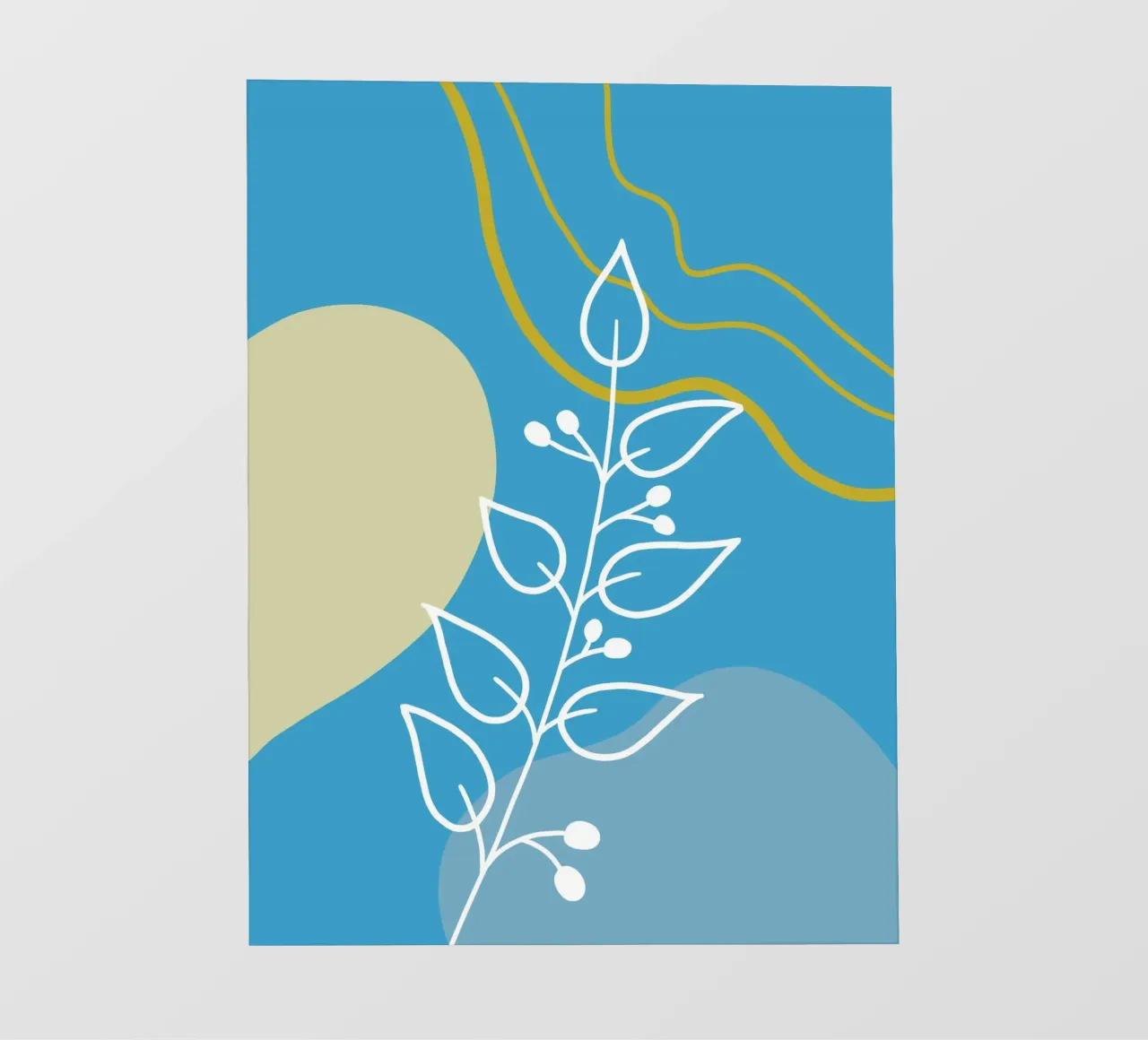 Minimalist botanical design telo in pvc da LisaArtes