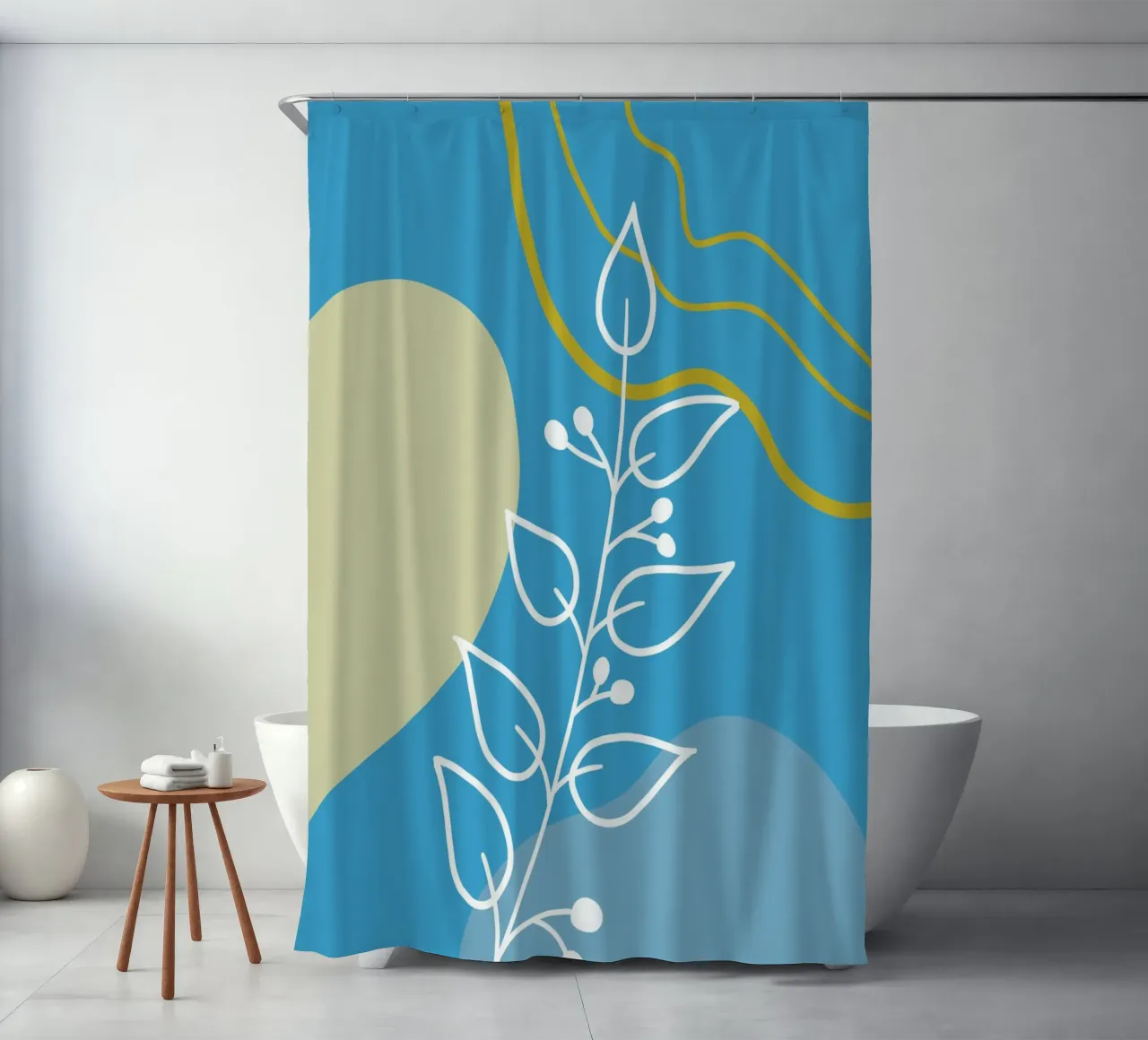 Minimalist botanical design tenda da doccia da LisaArtes
