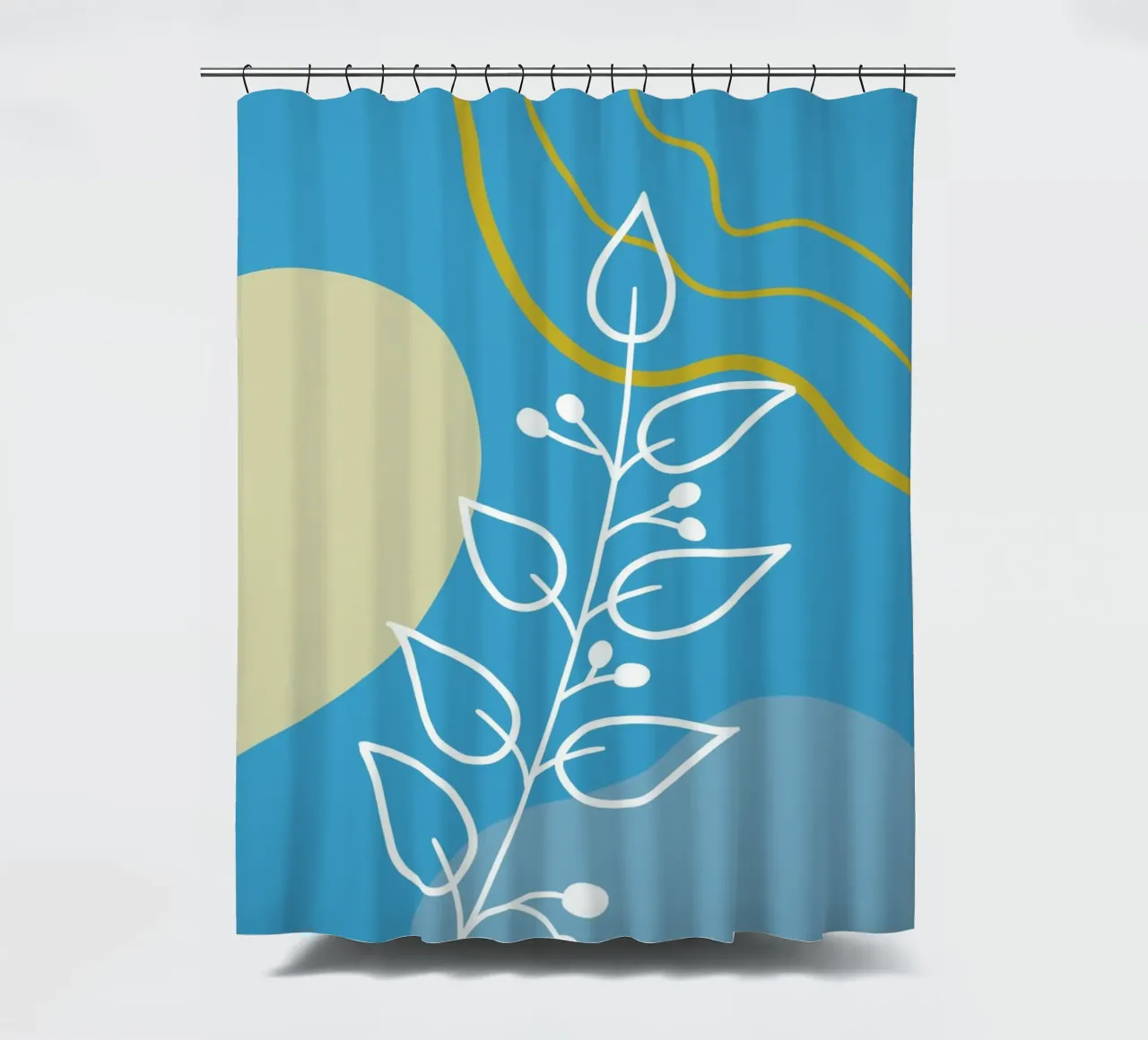 Minimalist botanical design tenda da doccia da LisaArtes