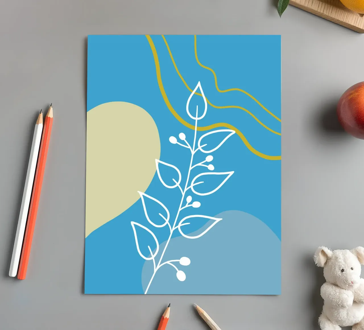 Minimalist botanical design foglio adesivo da LisaArtes