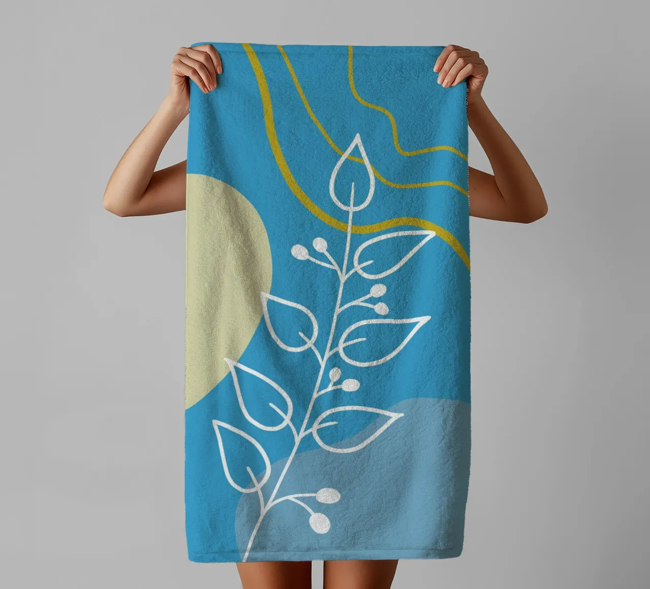 Minimalist botanical design asciugamano da bagno da LisaArtes