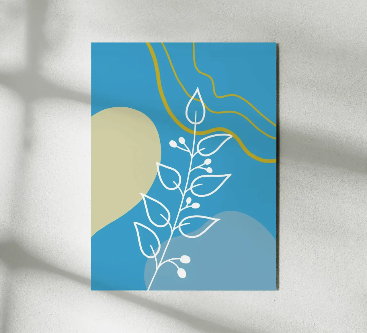 Minimalist botanical design alluminio dibond da LisaArtes