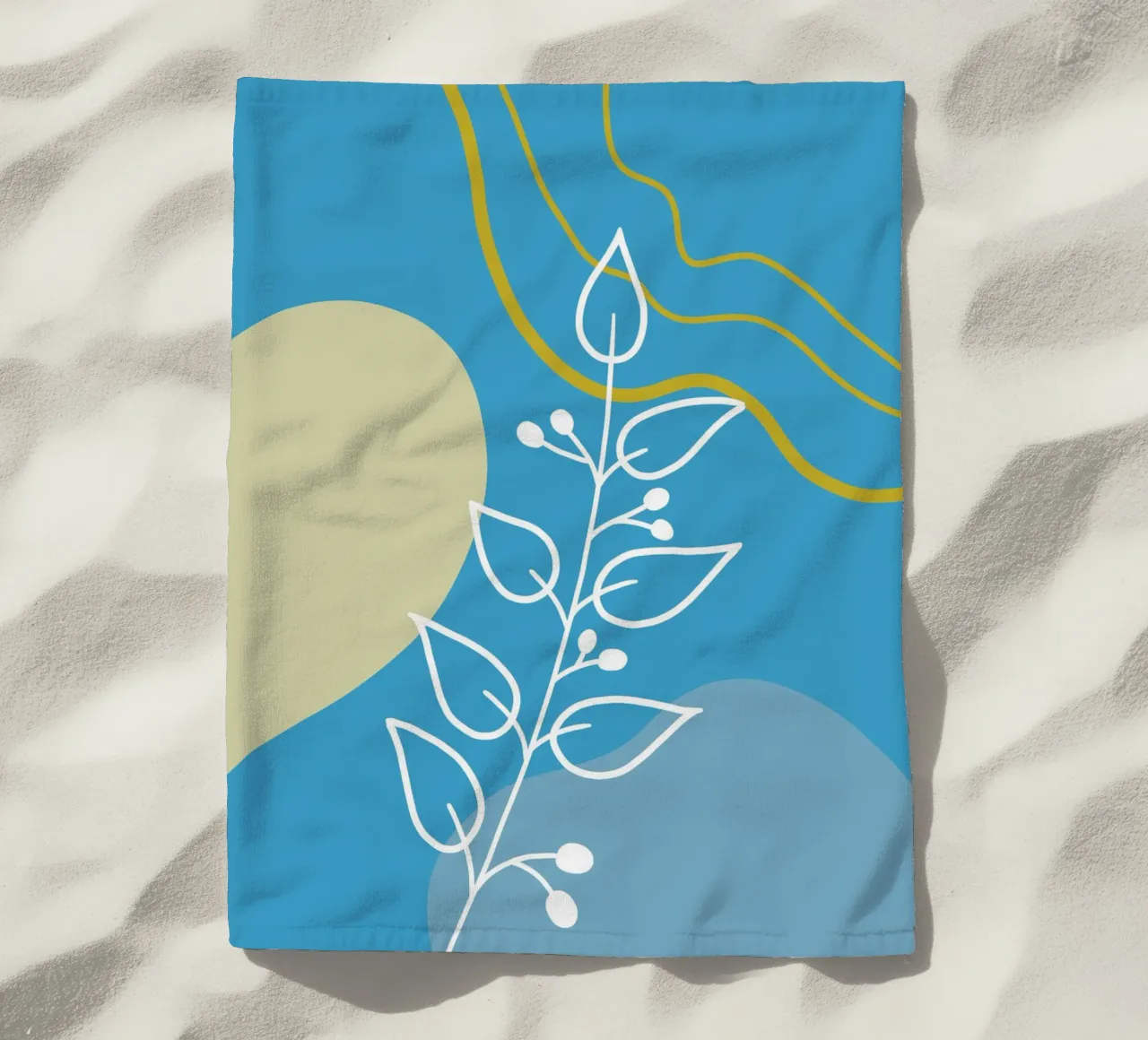 Minimalist botanical design telo mare da LisaArtes