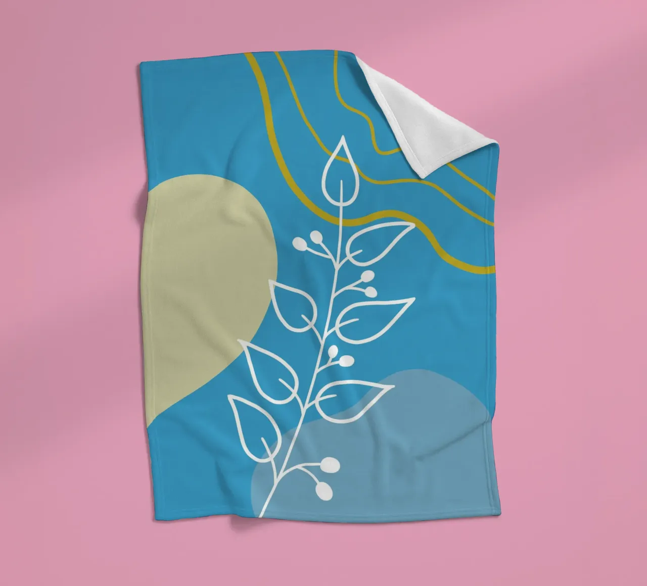 Minimalist botanical design coperta in pile da LisaArtes