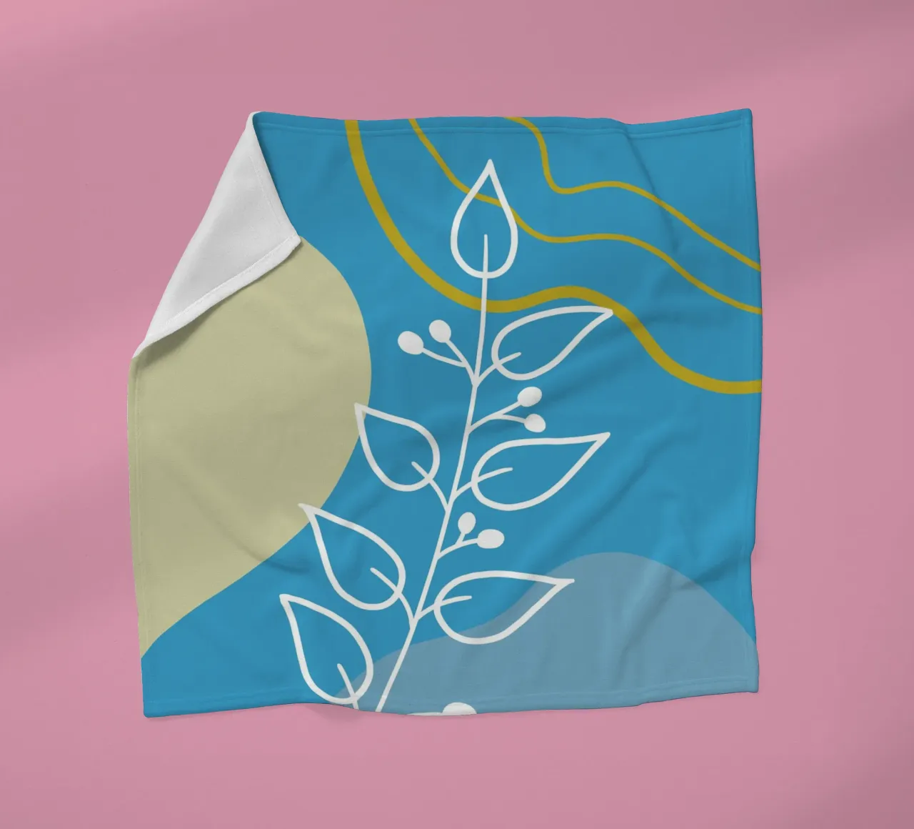 Minimalist botanical design coperta in pile da LisaArtes