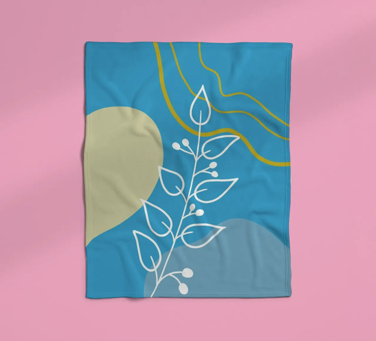Minimalist botanical design coperta in pile da LisaArtes