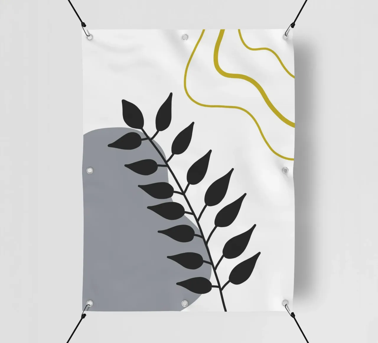 Branch and leaves dark telo in pvc da LisaArtes