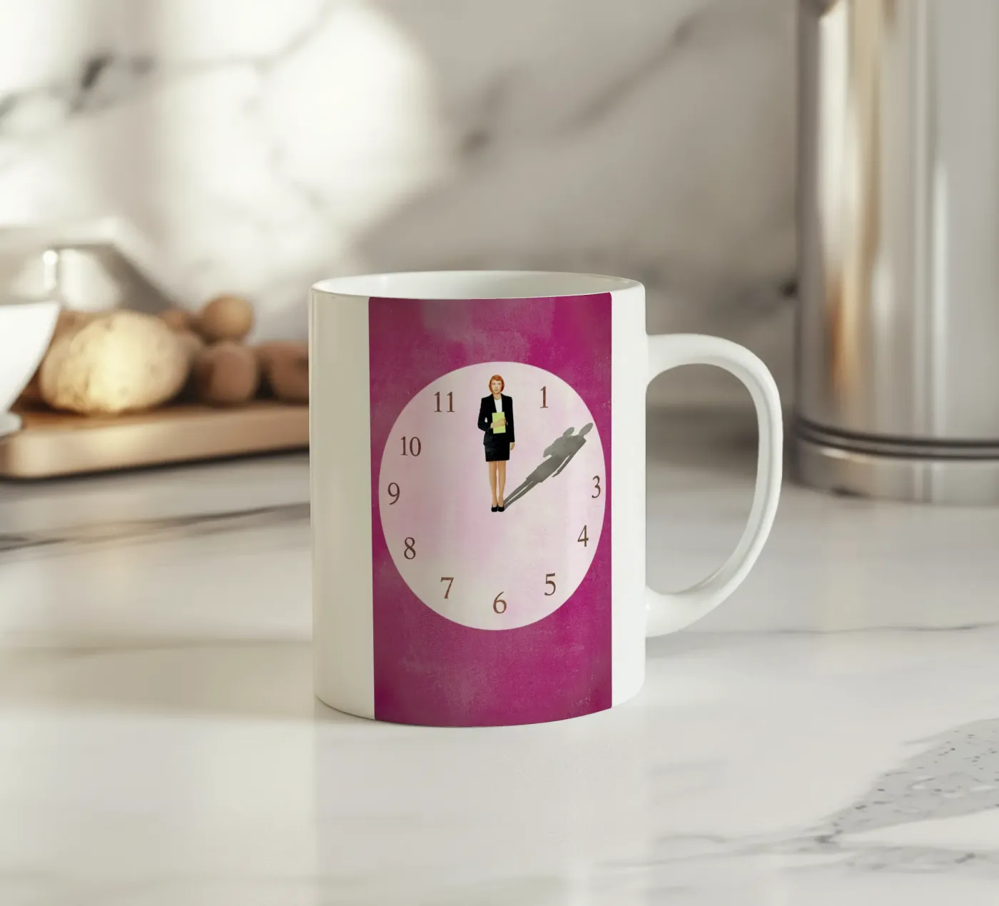 Lean In ceramic mug by Ellen Weinstein