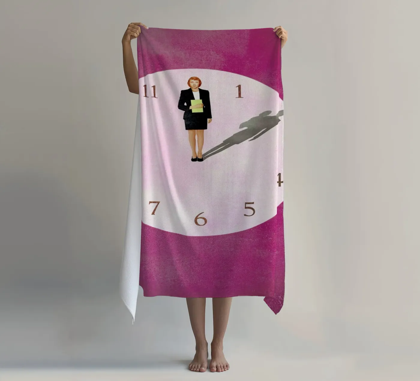 Lean In beach towel by Ellen Weinstein