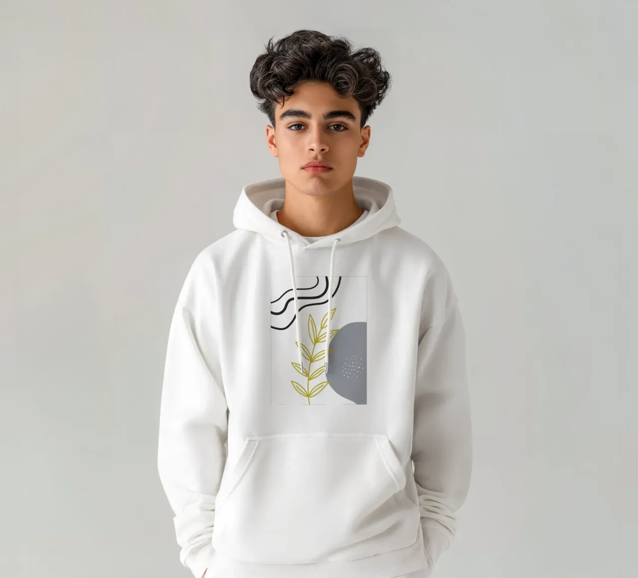 Gold leafy branch felpa con cappuccio da LisaArtes
