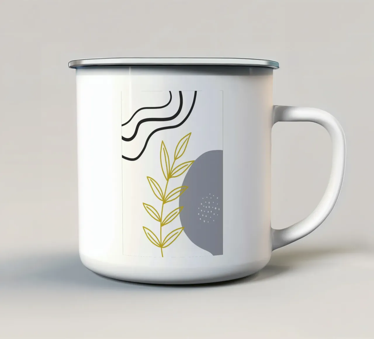 Gold leafy branch tazza in smalto da LisaArtes