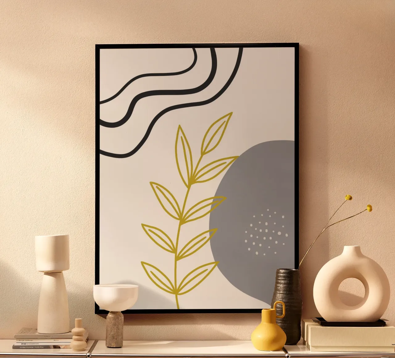 Gold leafy branch carta hahnemühle da LisaArtes