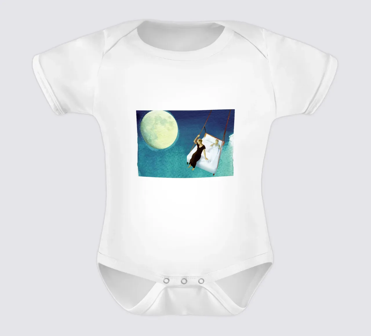 Moon Mood body neonato maniche corte da Ellen Weinstein
