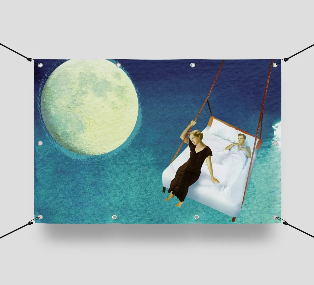 Moon Mood telo in pvc da Ellen Weinstein