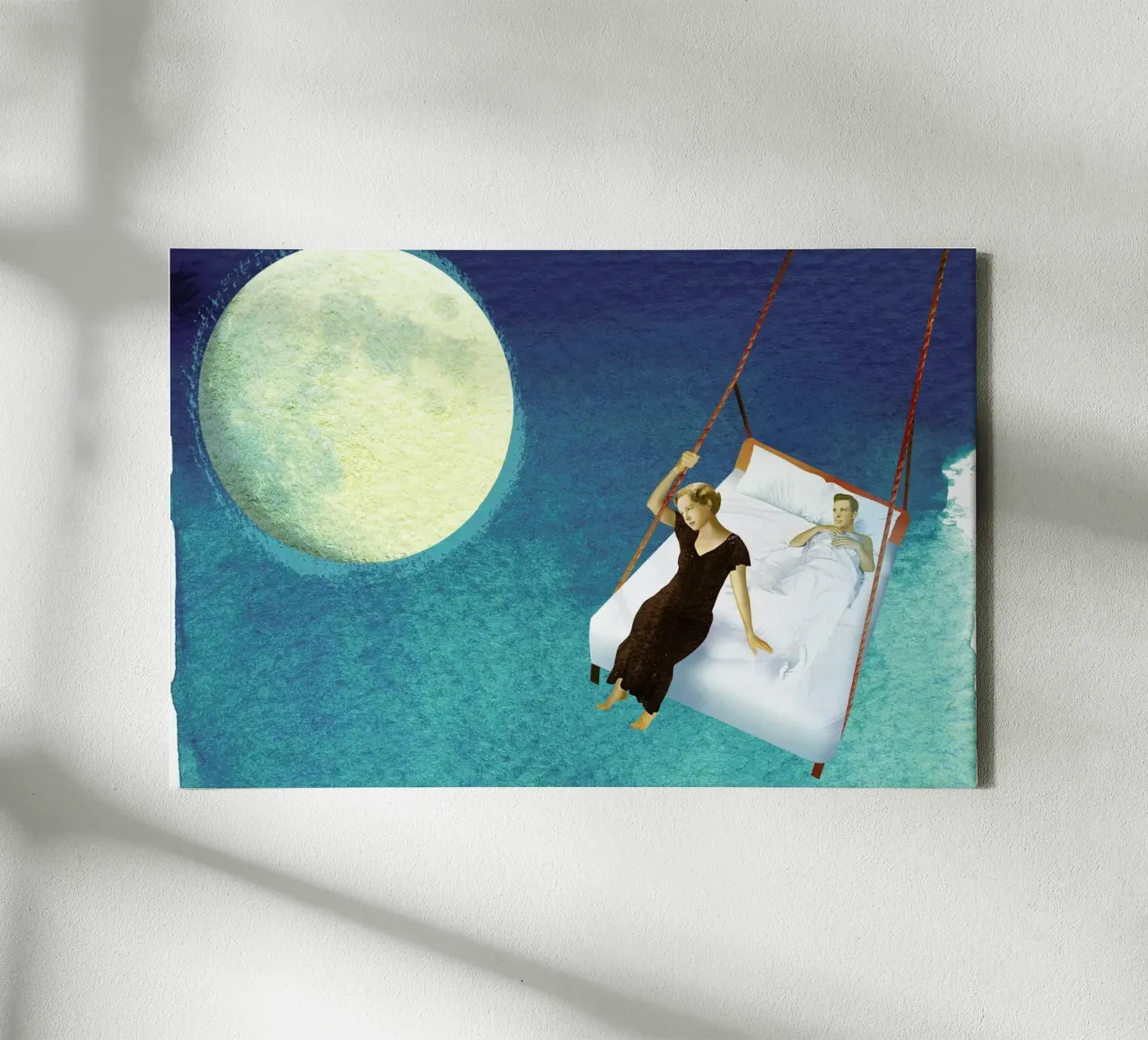 Moon Mood tela con Cornice a cassetta da Ellen Weinstein