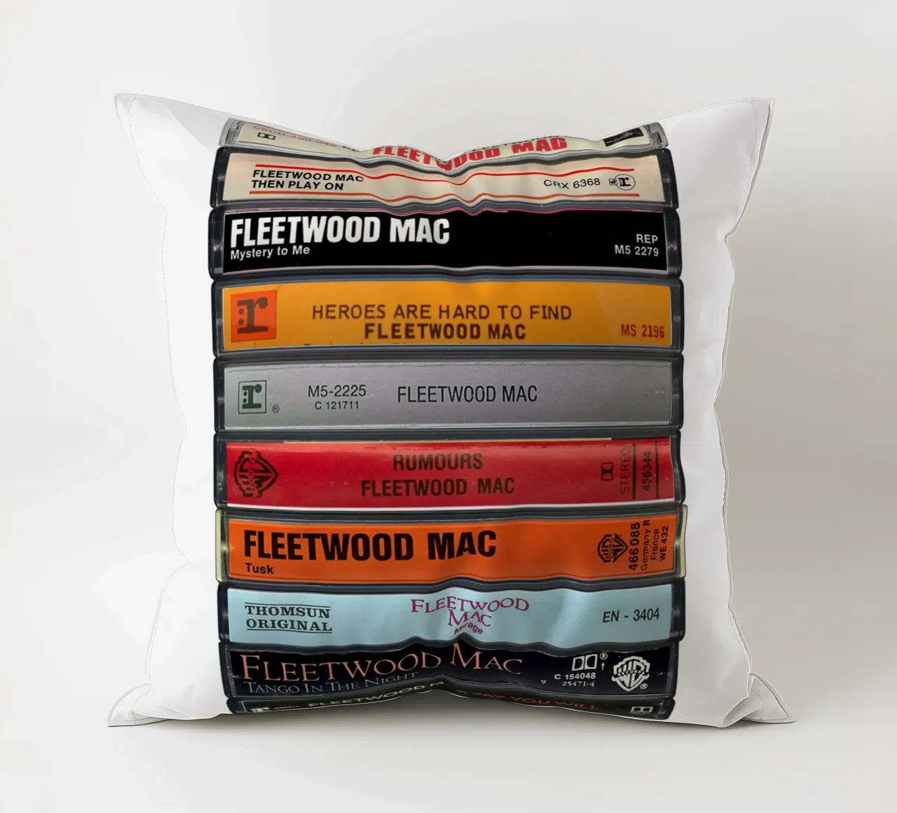 Fleetwood Mac - Album raccolti - Stampa cassetta vintage cuscino da MrMustardPrints