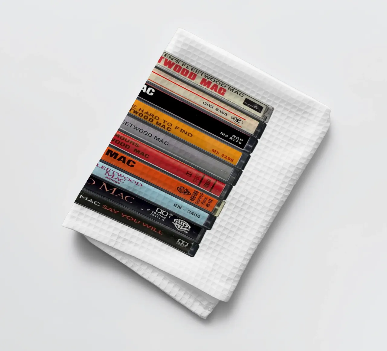 Fleetwood Mac - Collected Albums - Vintage Cassette Print torchon de MrMustardPrints