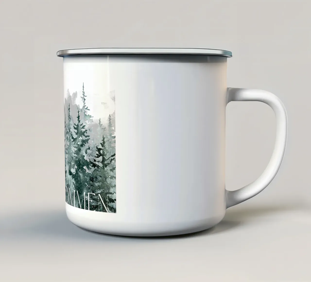 Winterwald Willkommen tazza in smalto da Ohkimiko