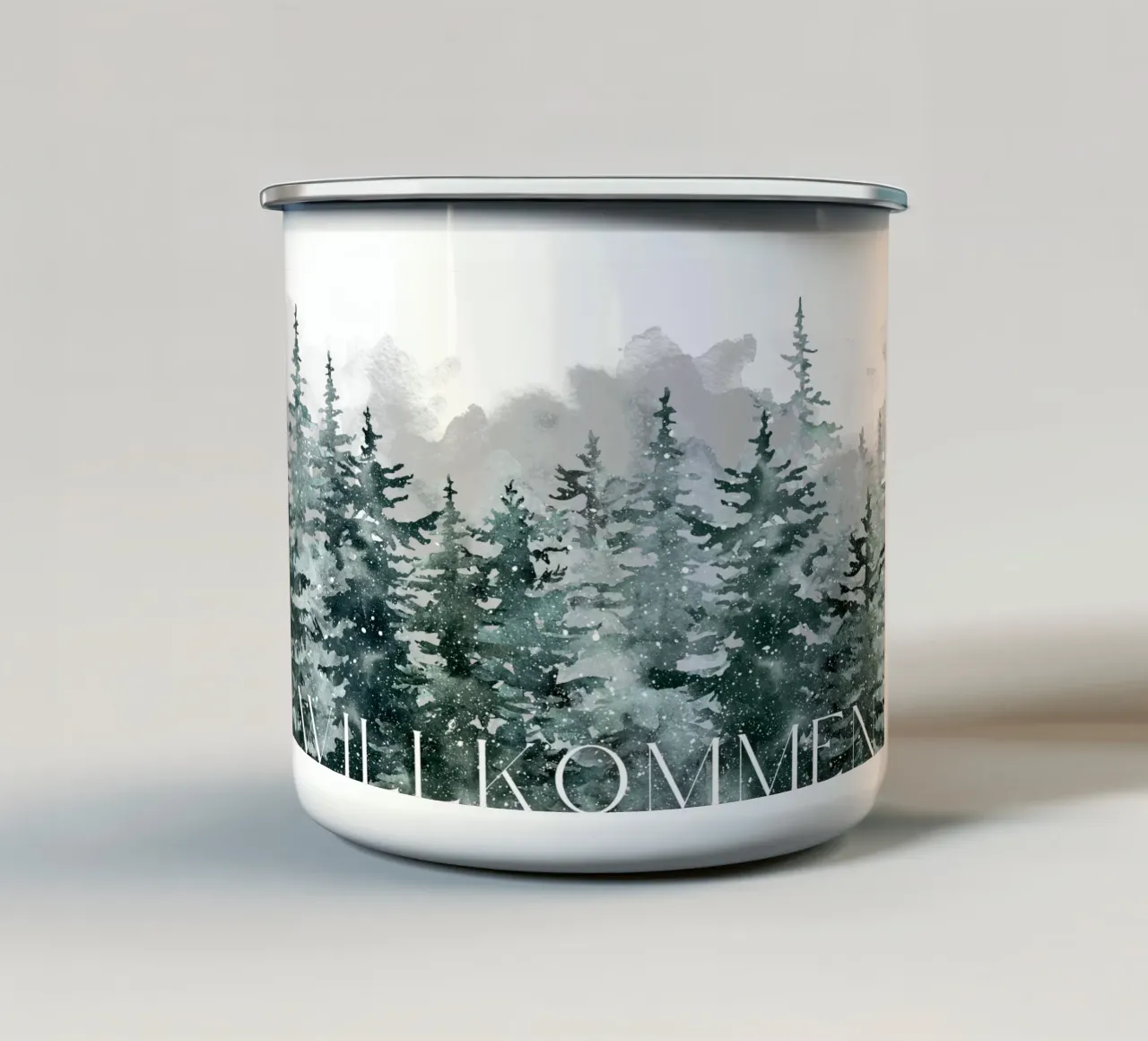 Winterwald Willkommen tazza in smalto da Ohkimiko