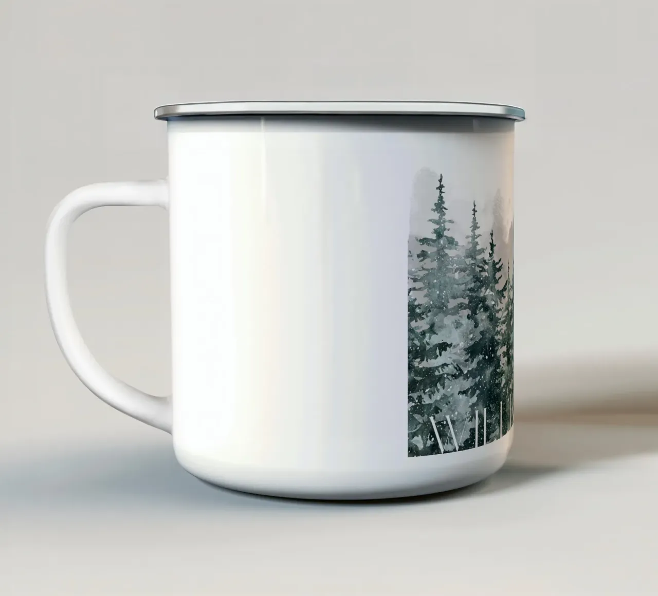 Winterwald Willkommen tazza in smalto da Ohkimiko