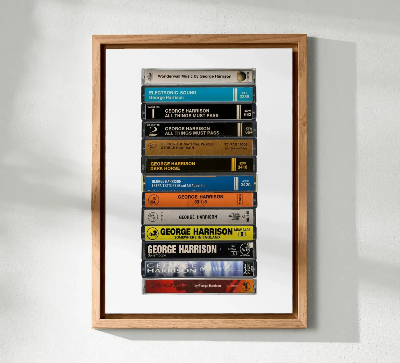 George Harrison - Collected Albums - Cassette Print forex plate by MrMustardPrints