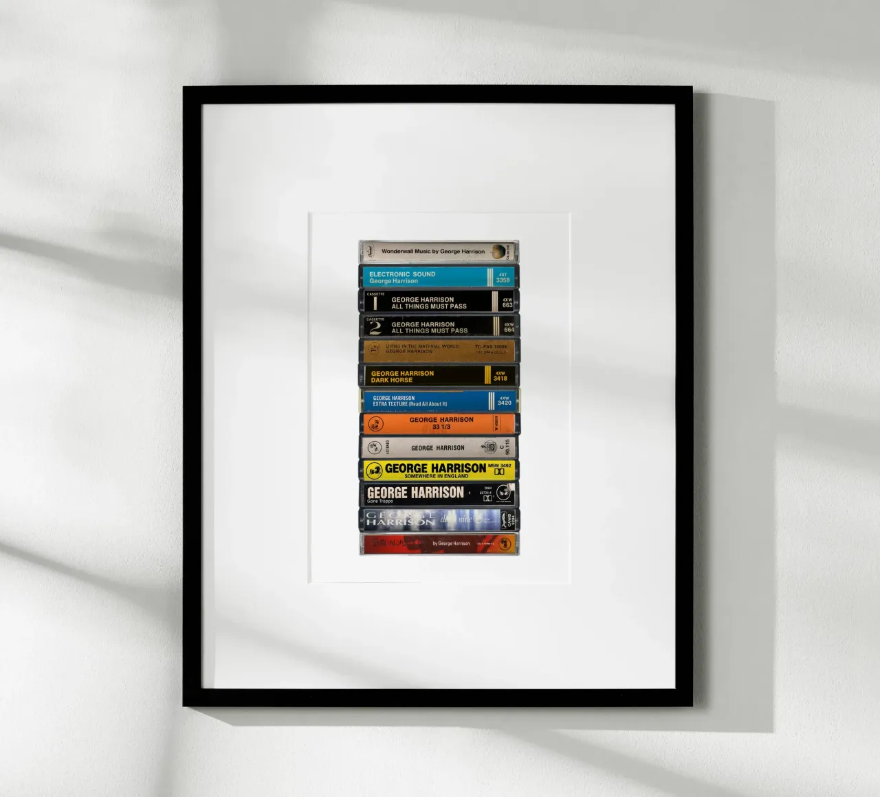 George Harrison - Collected Albums - Cassette Print hahnemühle by MrMustardPrints