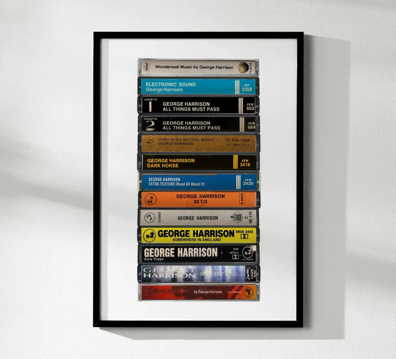 George Harrison - Collected Albums - Cassette Print hahnemühle by MrMustardPrints