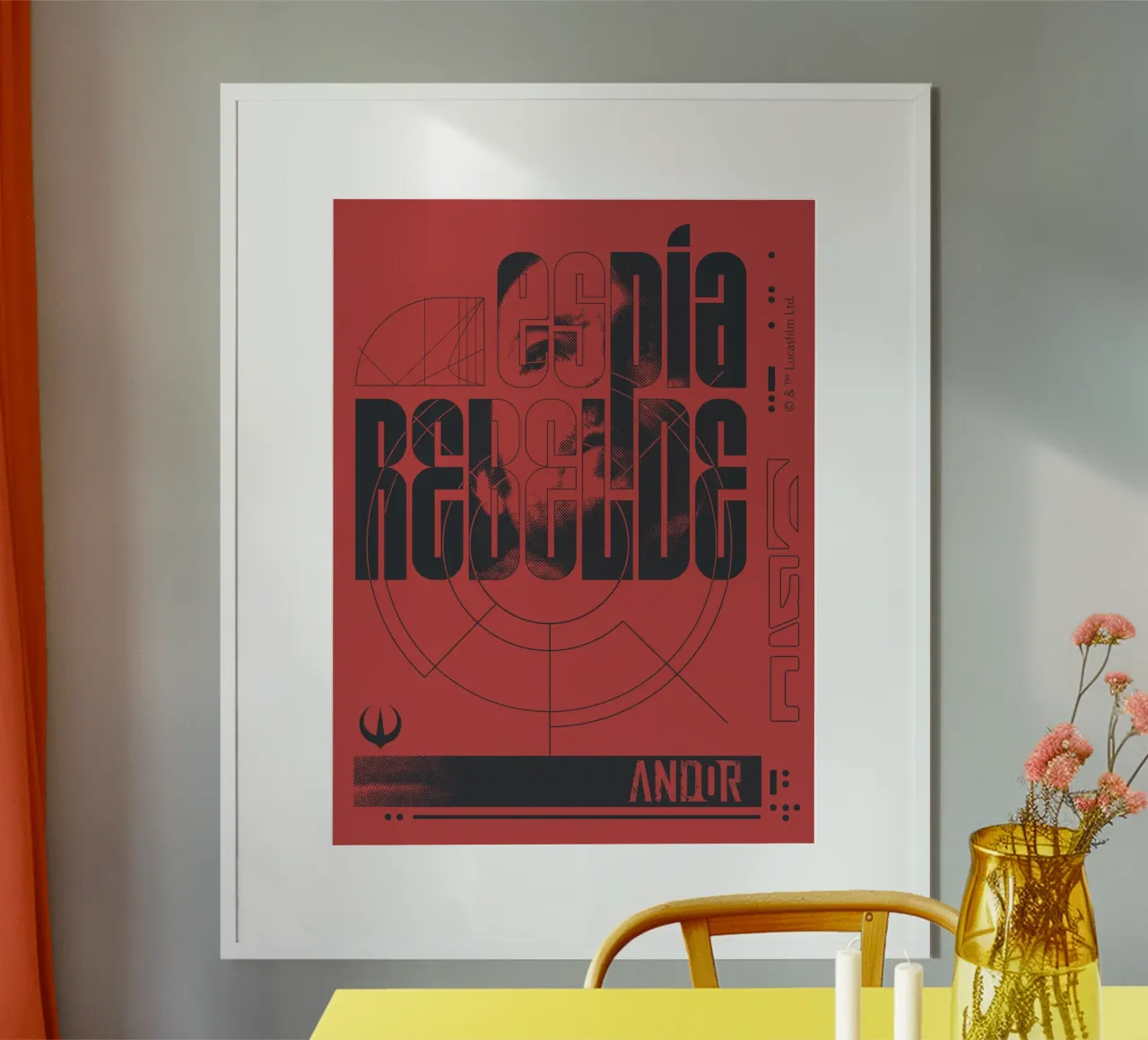 ANDOR poster con telaio in plastica da Star Wars