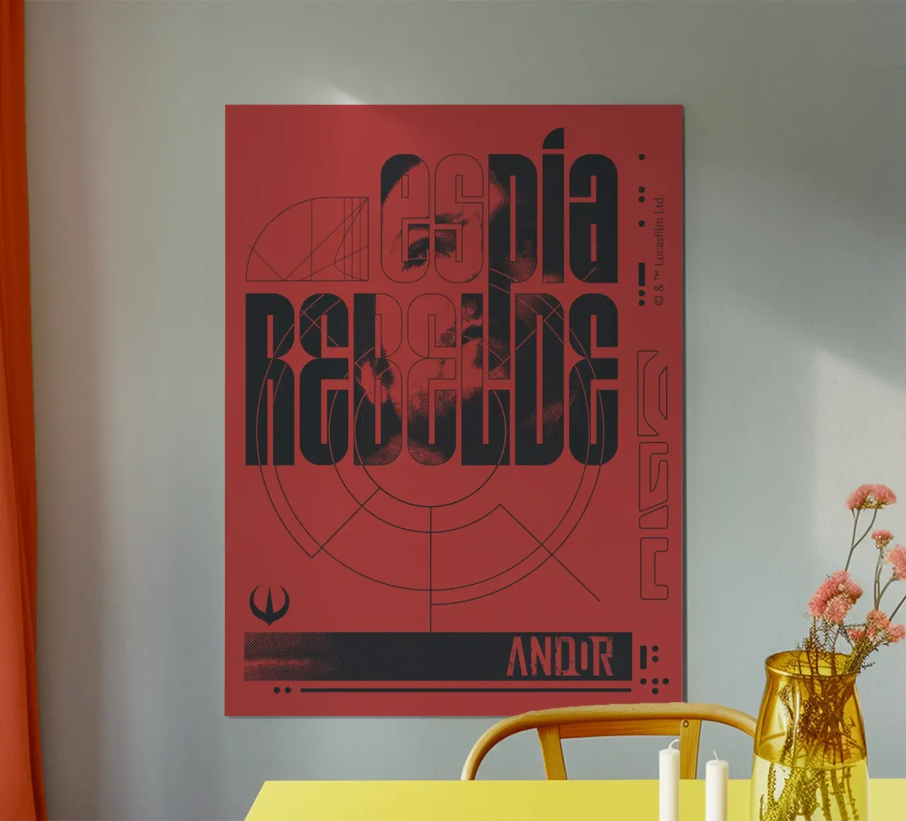 ANDOR poster con telaio in plastica da Star Wars