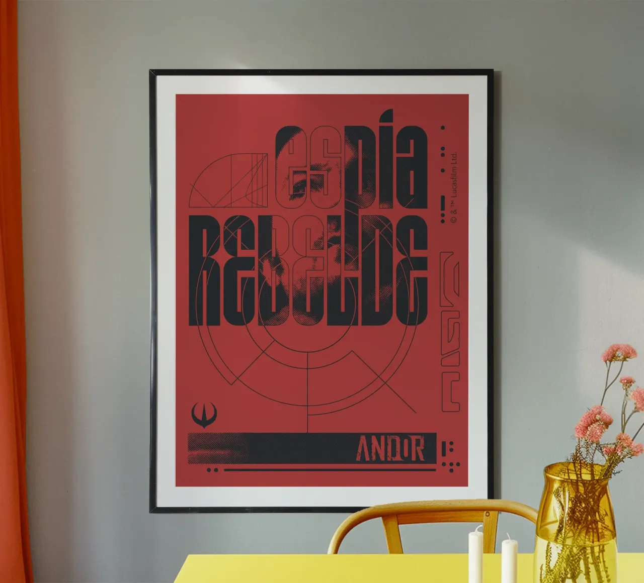 ANDOR poster con telaio in plastica da Star Wars