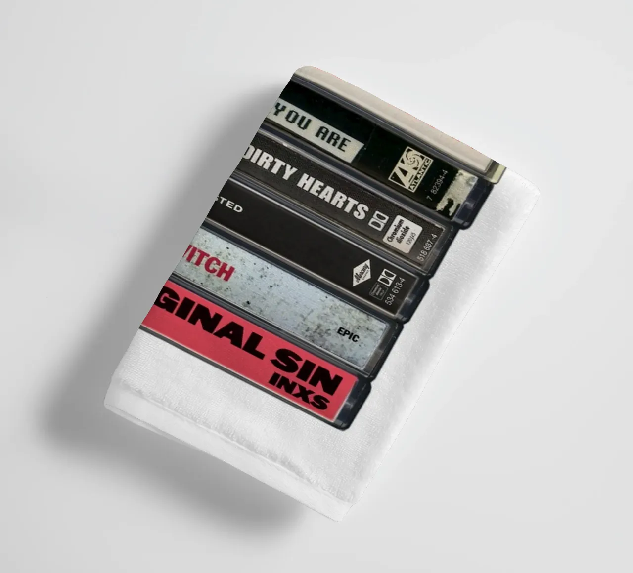 INXS Collected Albums - Cassette imprimée serviette de bain de MrMustardPrints