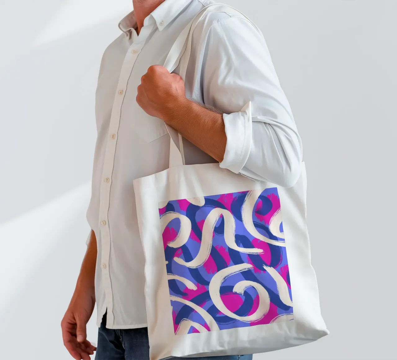 Abstract pattern 1 borsa in juta da Studio Fiamma