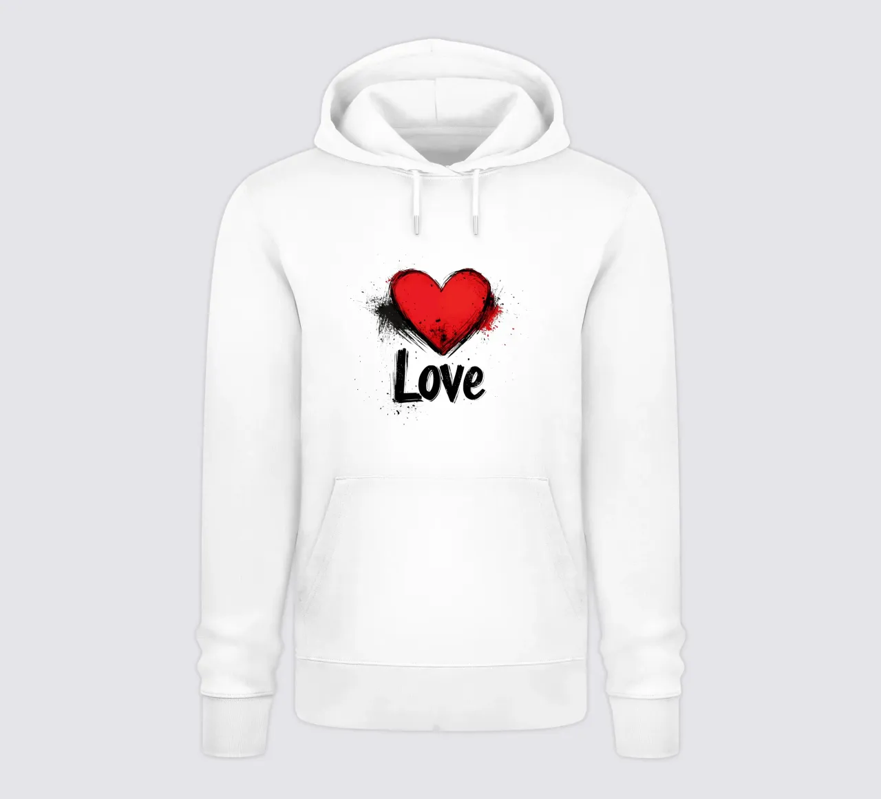 Cuore d'amore rosso dinamico felpa con cappuccio da Autofocus