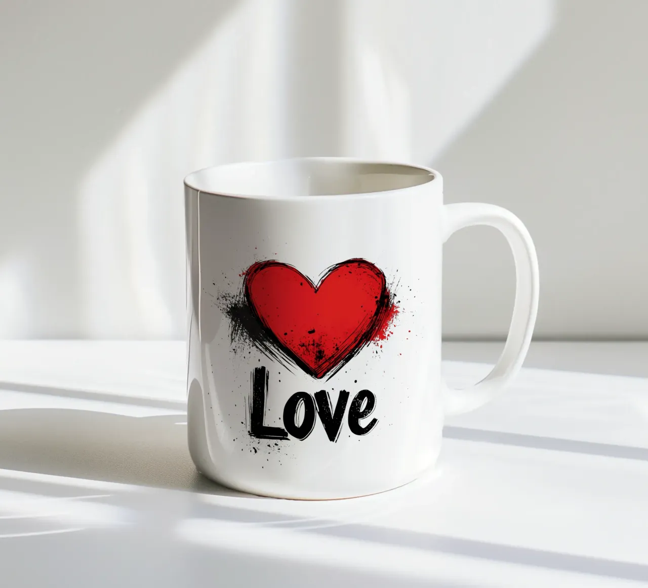 Cuore d'amore rosso dinamico tazza in ceramica da Autofocus