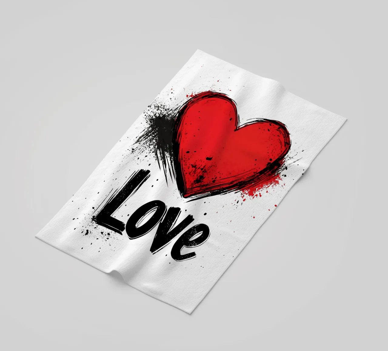 Cuore d'amore rosso dinamico telo mare da Autofocus