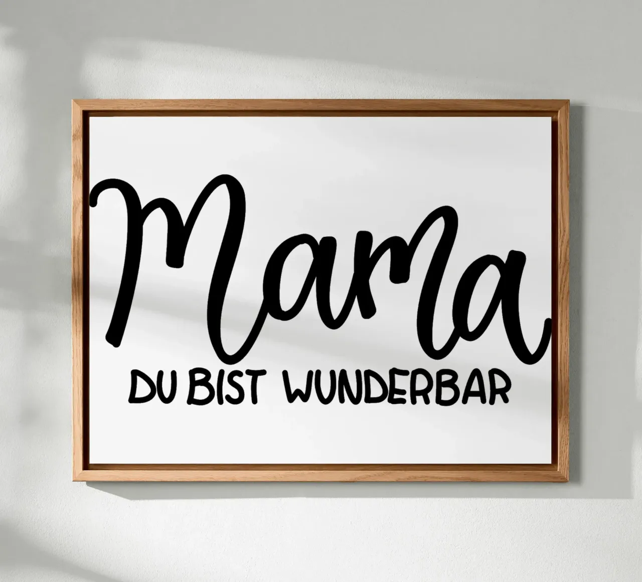 Mama du bist wunderbar alu-dibond by Letters of Love