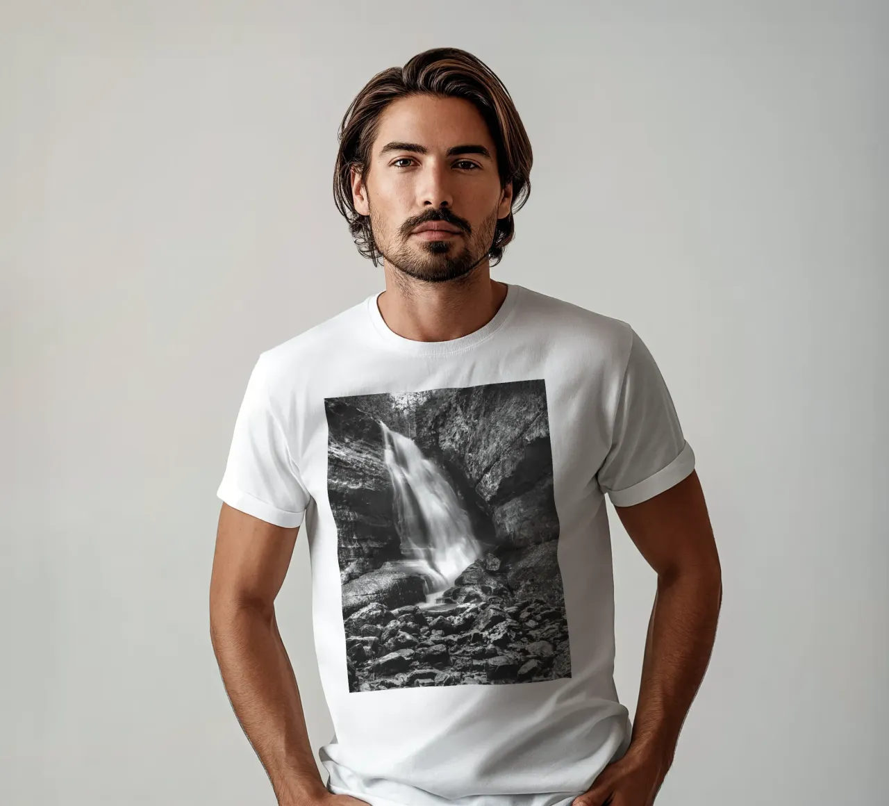 Cascate dei Minatori Mono t-shirt da Dave Hare Photography