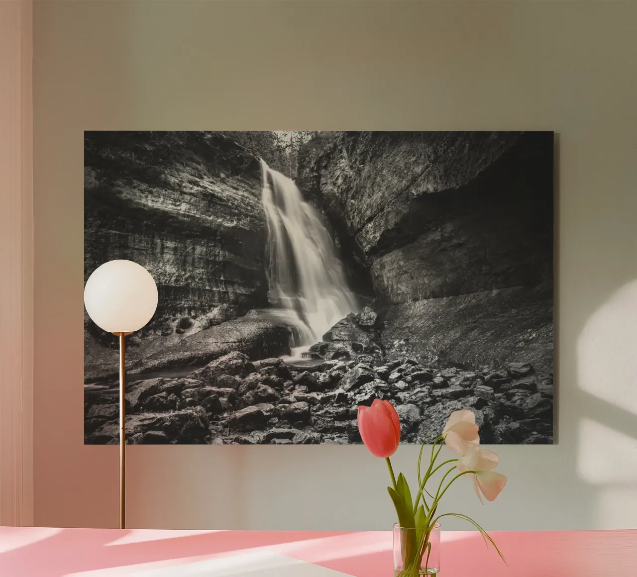 Cascate dei Minatori Mono alluminio dibond da Dave Hare Photography