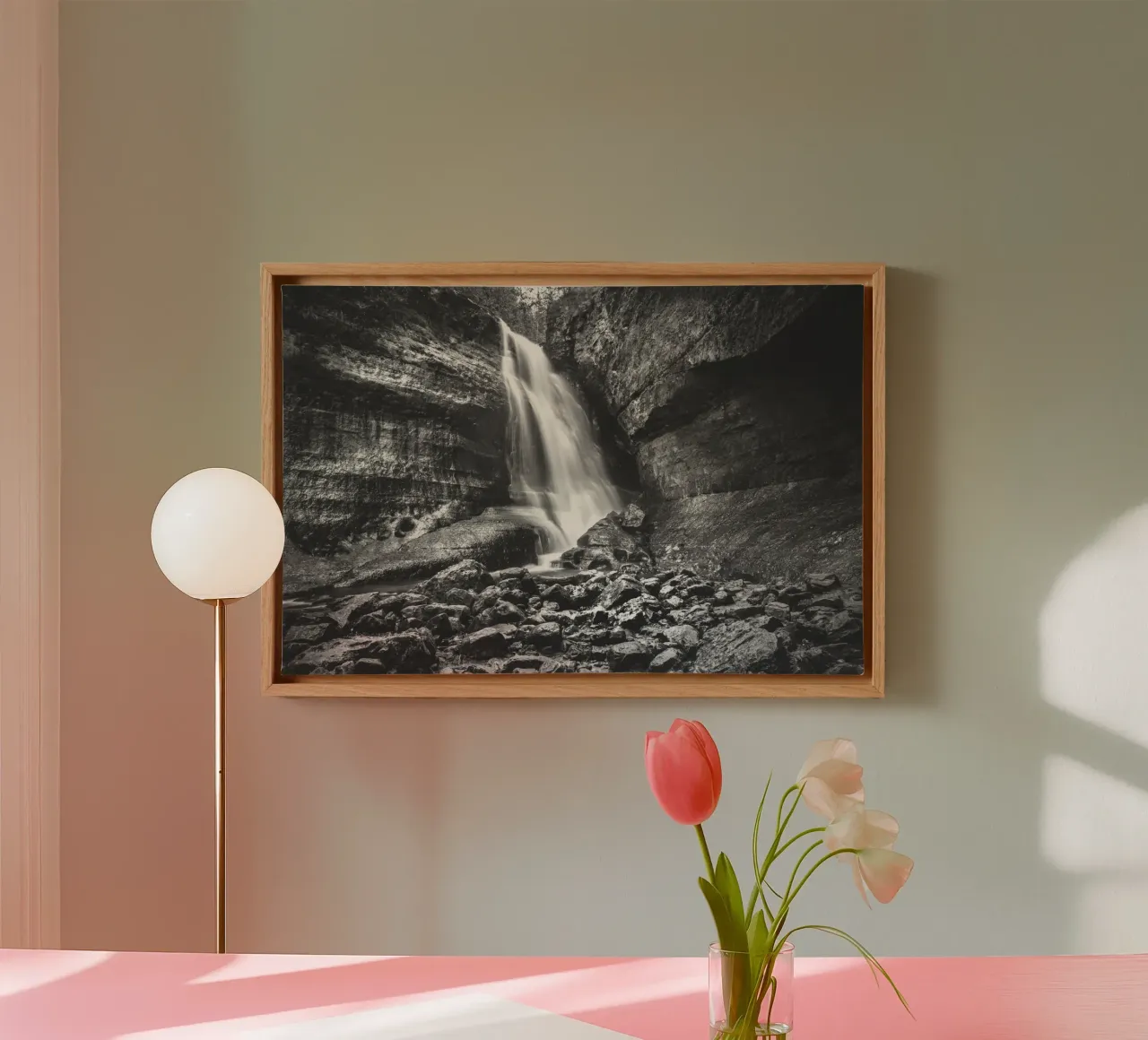 Cascate dei Minatori Mono tela da Dave Hare Photography