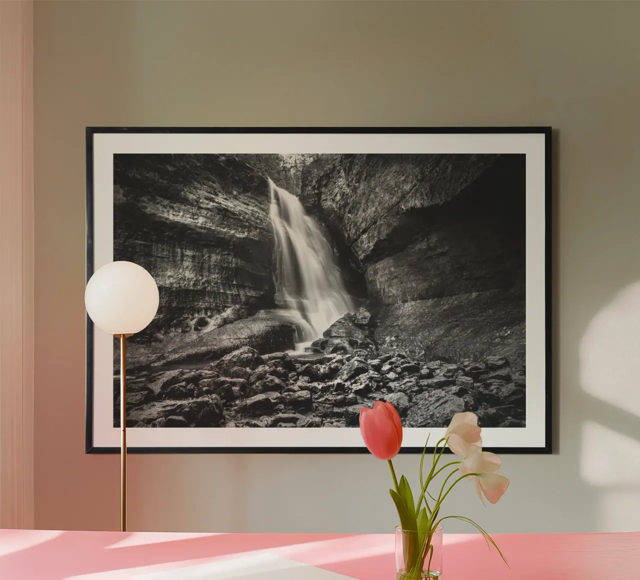 Cascate dei Minatori Mono carta hahnemühle da Dave Hare Photography