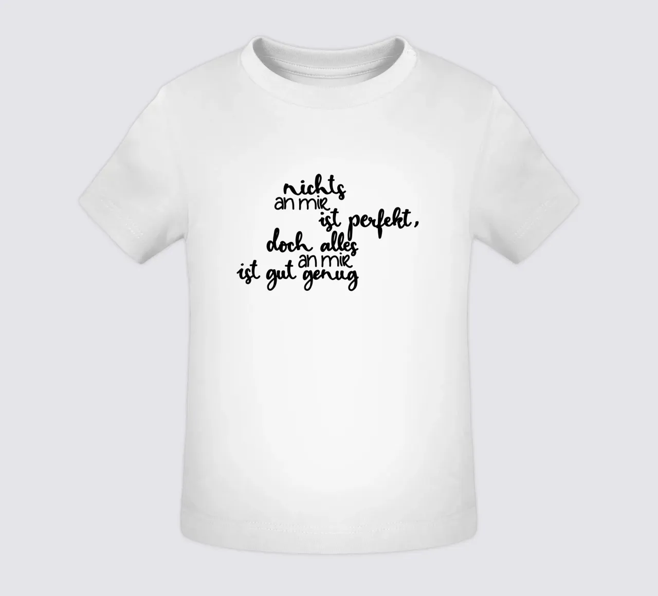 Perfekt unperfekt maglietta neonato da Letters of Love