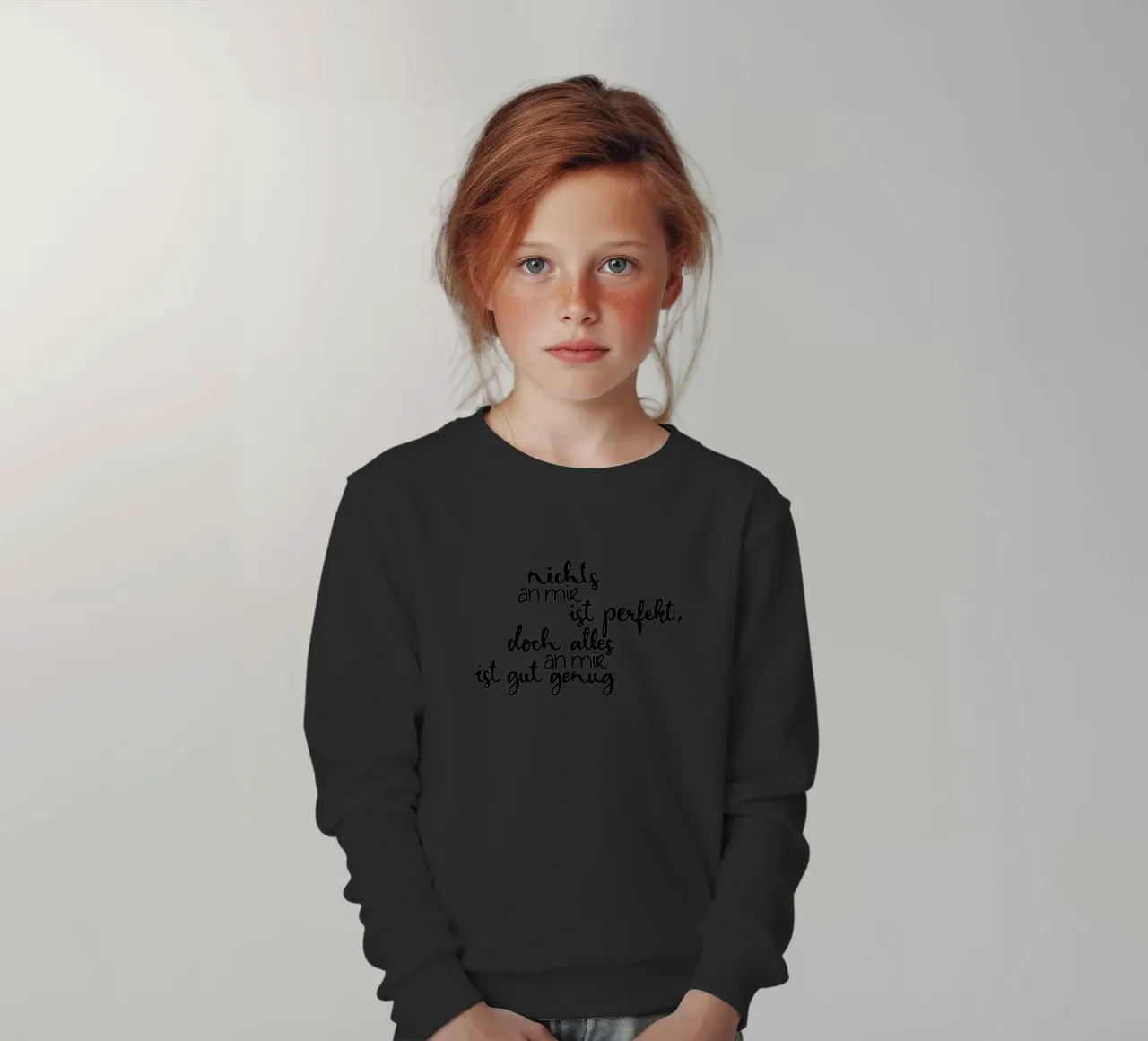 Perfekt unperfekt felpa bambino da Letters of Love