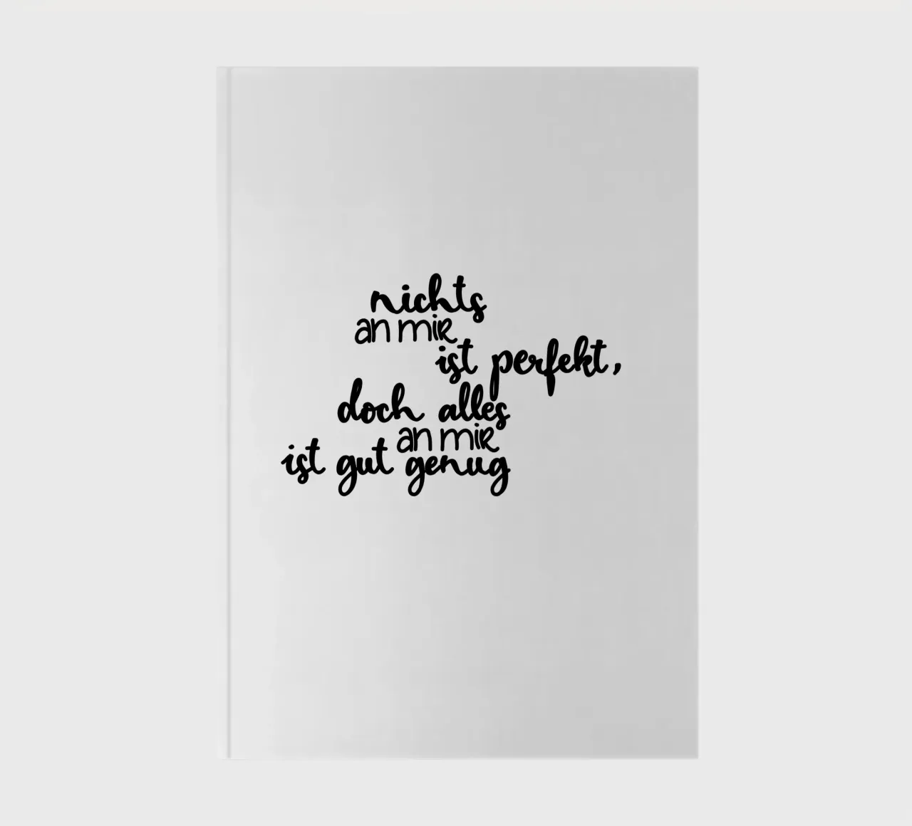 Perfekt unperfekt notebook by Letters of Love