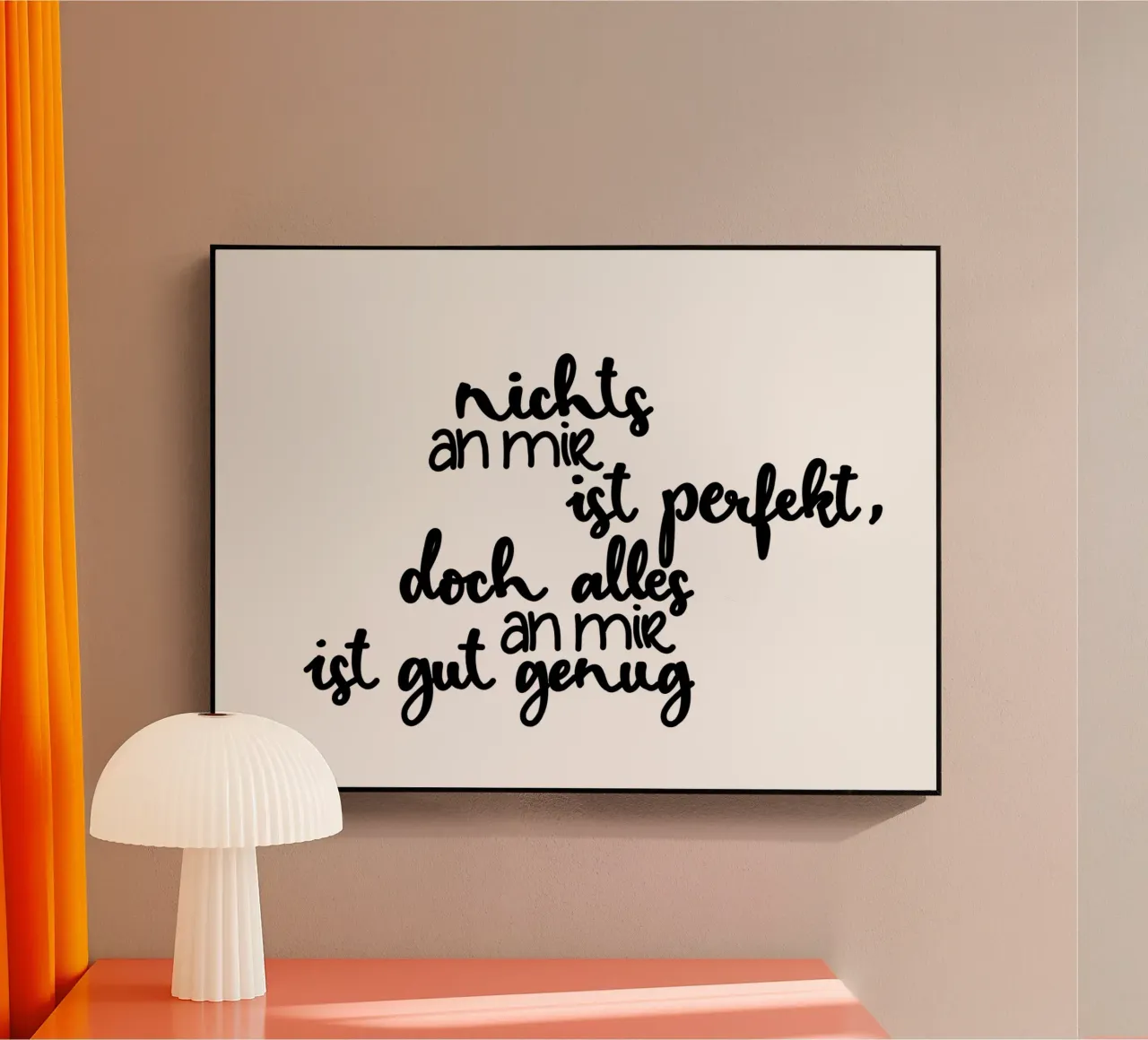 Perfekt unperfekt Acryl-Glas von Letters of Love