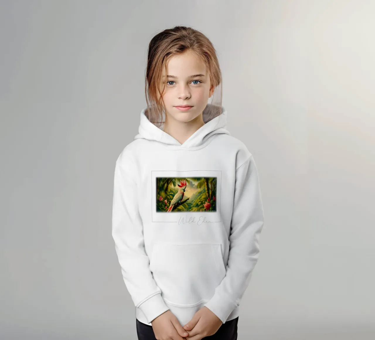 CACATOES sweat à capuche enfant de RUBIANT ART